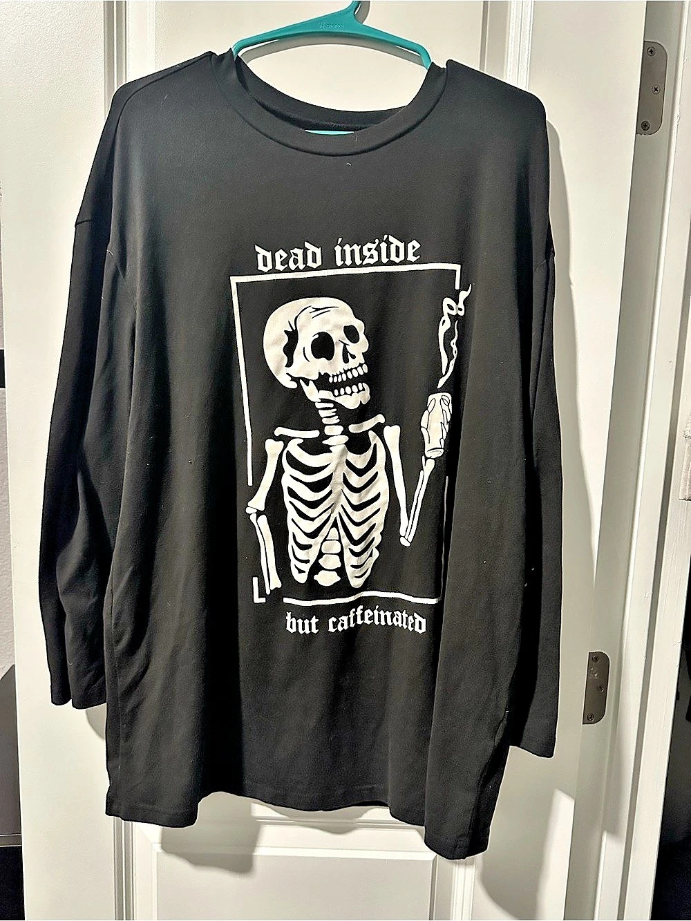Shein Graphic Long Sleeve Black Like New